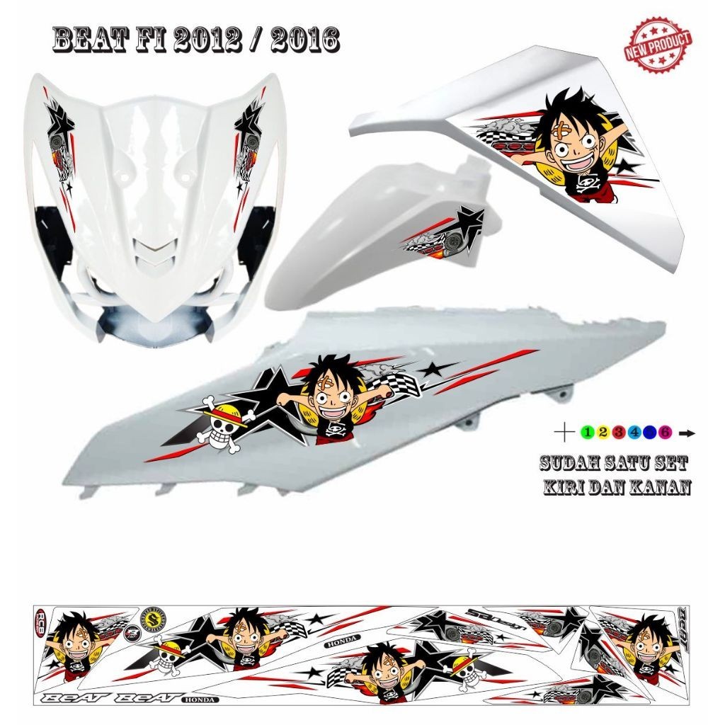 STIKER BEAT STRIPING  STIKER MOTOR BEAT FI  2012 / 2016 / VARIASI STIKER BAHAN ECO MOTOR BEAT FI MOT