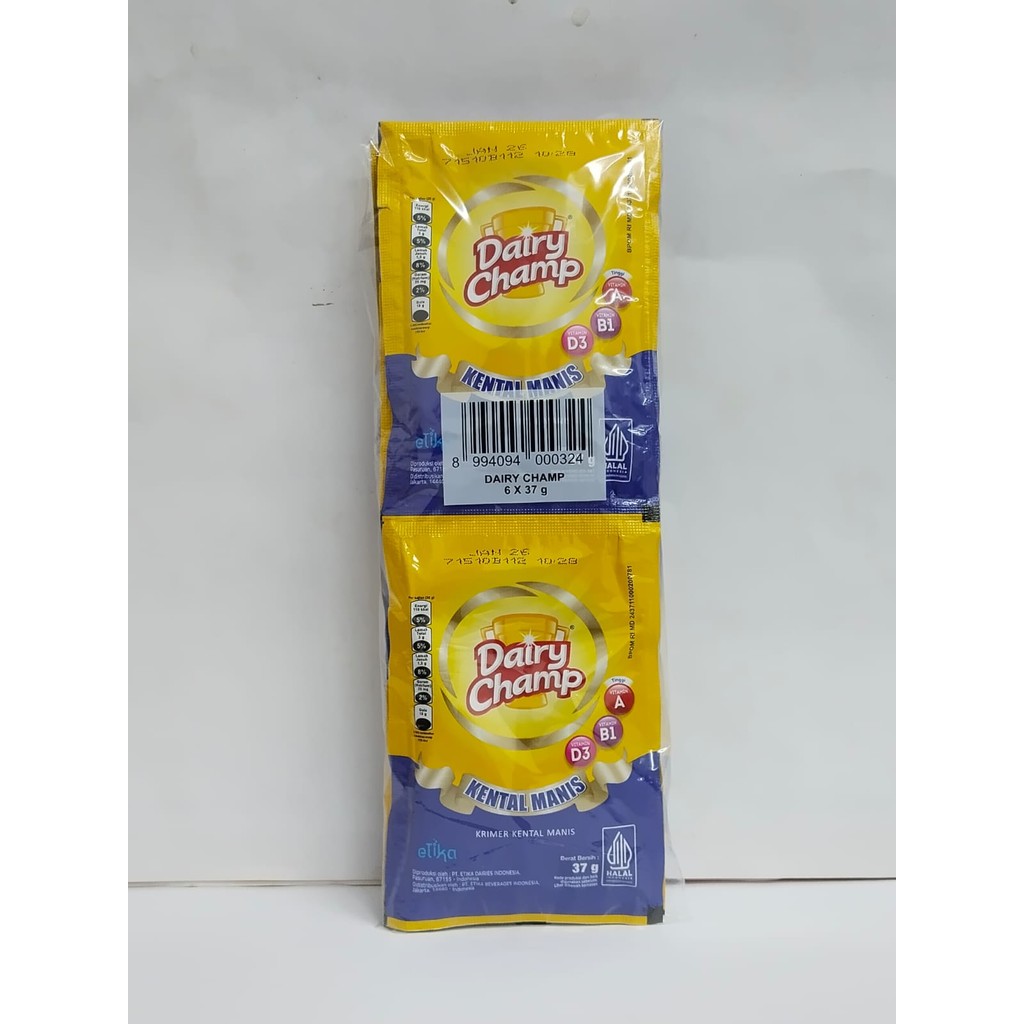 

DAIRY CHAMP KRIMER KENTAL MANIS 37G X 6 SACHET