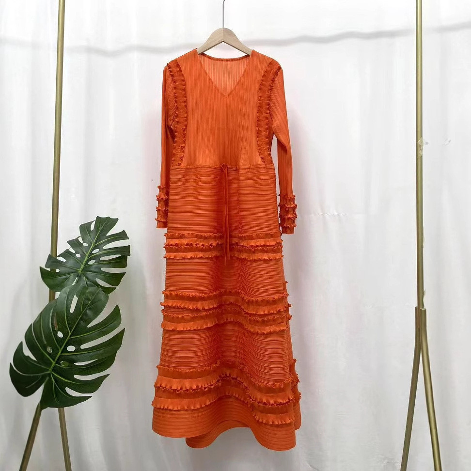 20255 wanita longgar plisket dress