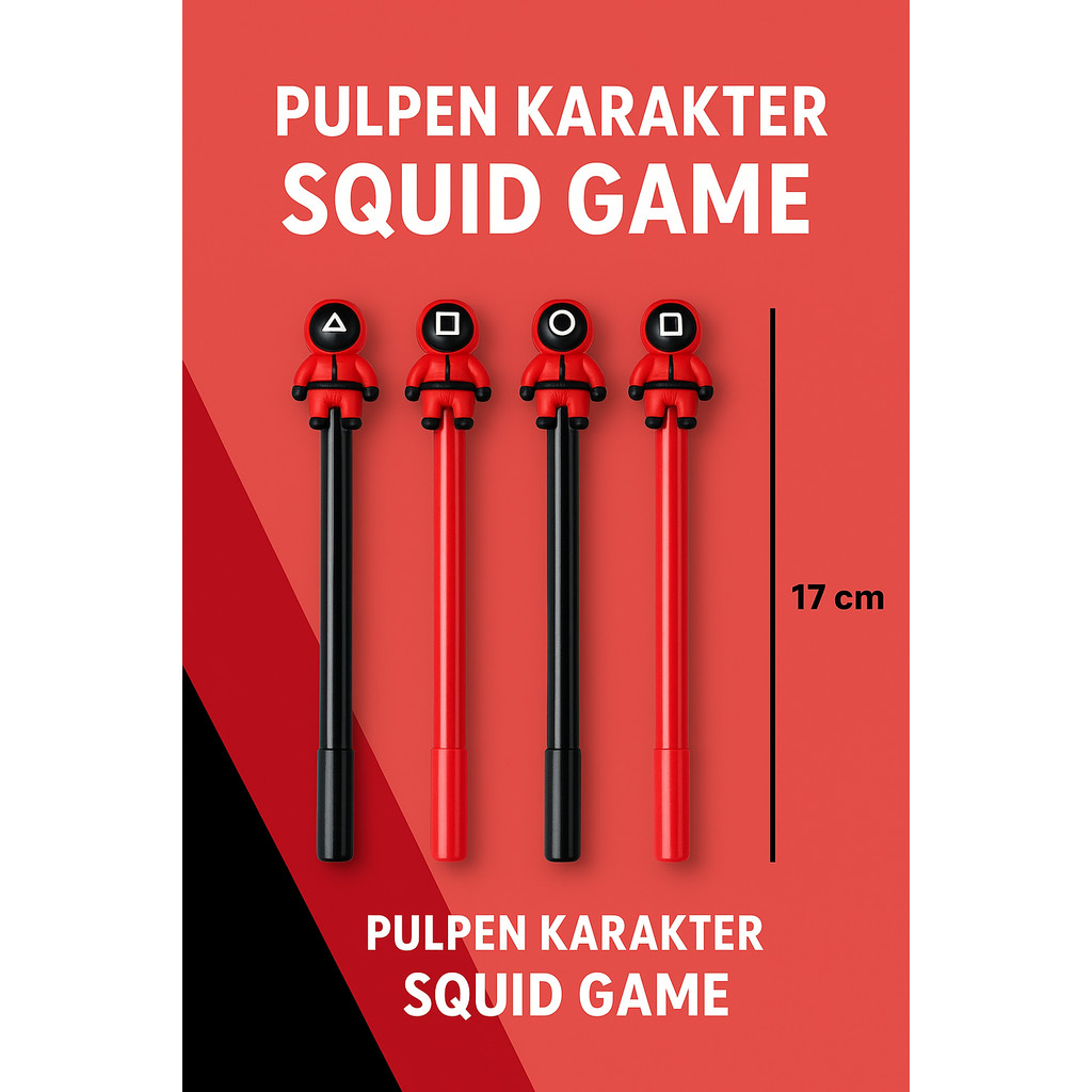 

Pena Ball Point / Gel Pen Karakter Squid Game Pulpen Gel / Gel Pen D0001 (Pcs)