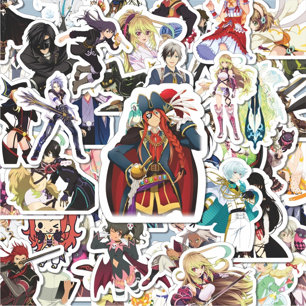 

100PCS Lucu Stiker Game Series Tales Of Series Karakter Mix 2 Stiker Aesthetic Stiker Anti Air Stikers Berperekat Waterproof sticker decal buat Motor Helm Buku Journal Koper Casing HP Laptop Botol Minum Hadiah anak