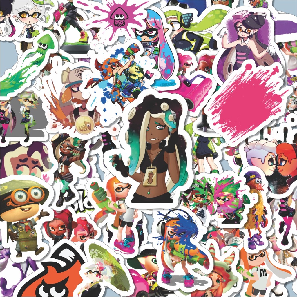 

100PCS Lucu Stiker Game Series Splatoon Karakter Mix 1 Stiker Aesthetic Stiker Anti Air Stikers Berperekat Waterproof sticker decal buat Motor Helm Buku Journal Koper Casing HP Laptop Botol Minum Hadiah anak