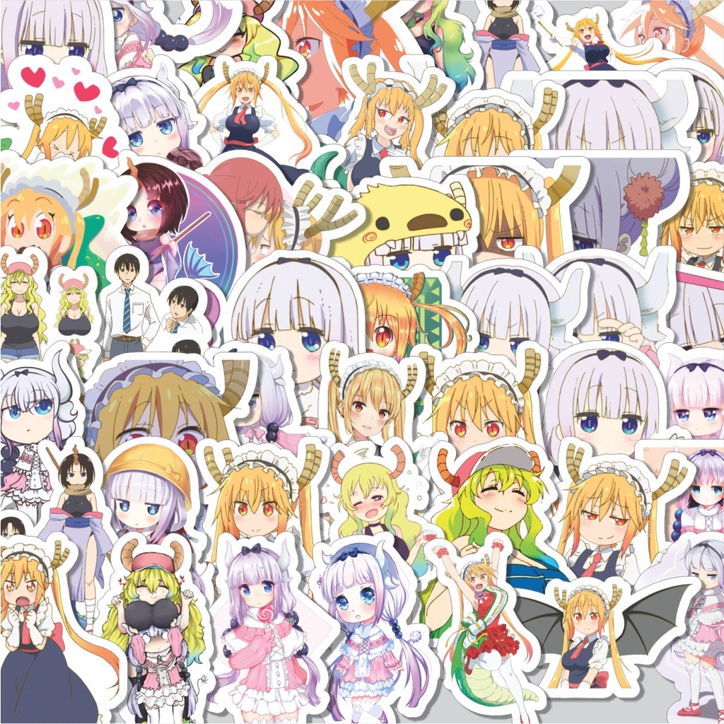 

Stiker Cutting Pack Stiker Anime Series Miss Kobayashi's Dragon Maid Karakter Mix 1 Isi 100Pcs Series Aesthetic Lucu Keren Untuk Koper Bahan Vynil