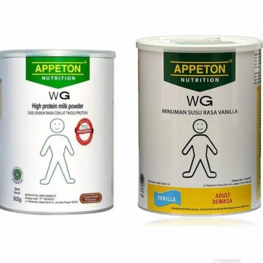 

APPETON WG WEIGHT GAIN ADULT VANILA / COKLAT - 900GR / 450GR
