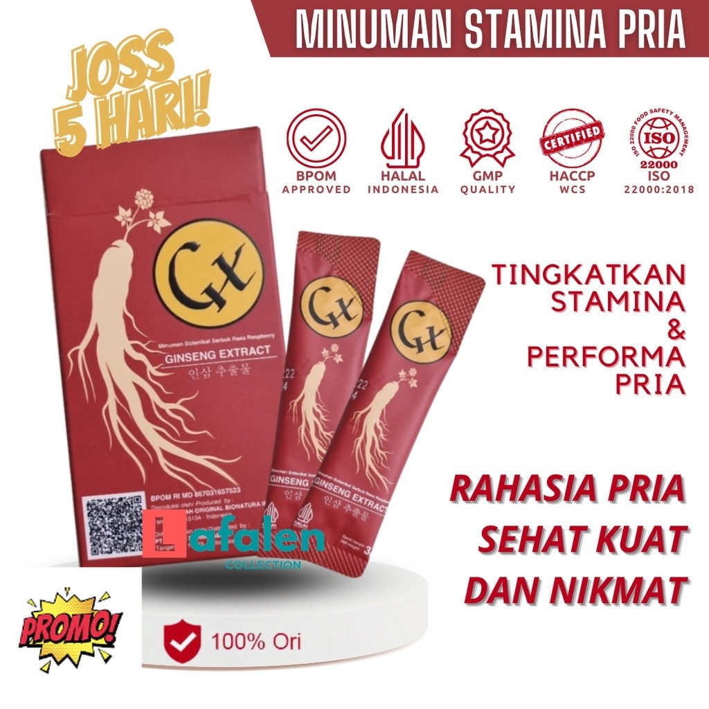 

Star Collection GX Ginseng Minuman Serbuk / Ekstrak Gingseng Korea Guarana Bpom Halal