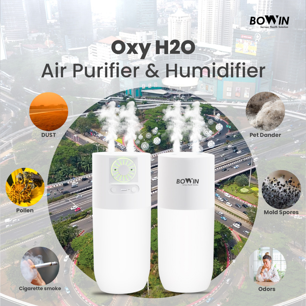 Bowin Oxy H2O (4in1: Air Humidifier, Purifier, Diffuser, & Night Light)