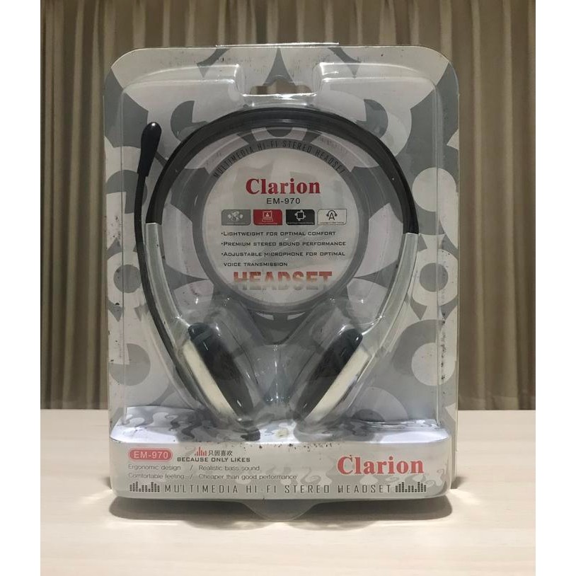 ZL99 HEADSET STEREO WITH MICROPHONE CABEL CLARION EM-970