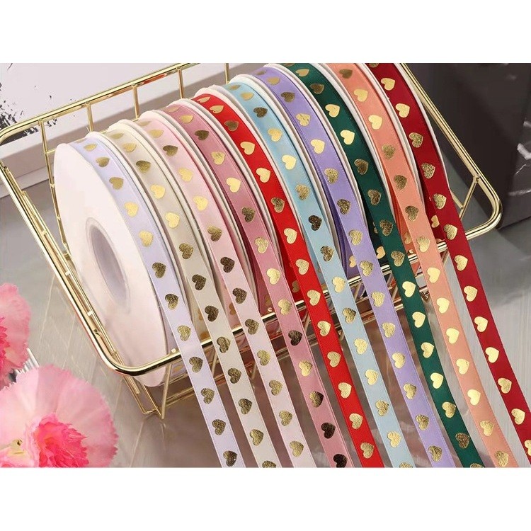 

[1ROLL 45Yard] Pita Satin 1cm (EMOJI LOVE) - Pita kerajinan tangan