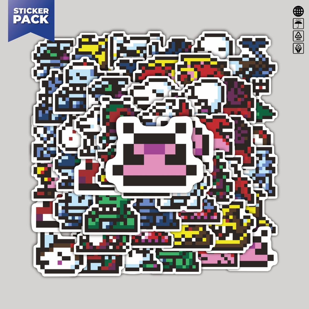 

[100PCS]Stiker Pack Stiker Pixel Digimon V28 Aesthetic Vinyl Anti Air Dekorasi Sticker Laptop Buku Journal Koper Helm Casing HP Gitar Helm Skateboard
