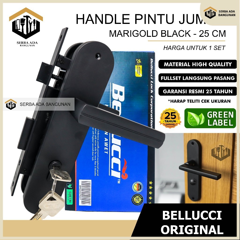 Kunci Pintu Besar Bellucci Marigold Black Handle Pintu Bellucci / Kunci Bellucci Marigold / Kunci Pi