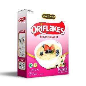 

ORIFLAKES SEREAL UMBI GARUT 350 gr - PAKET 1 BOX, Gluten Free, Granola, Oatmeal, Kering Susu - VANILLA