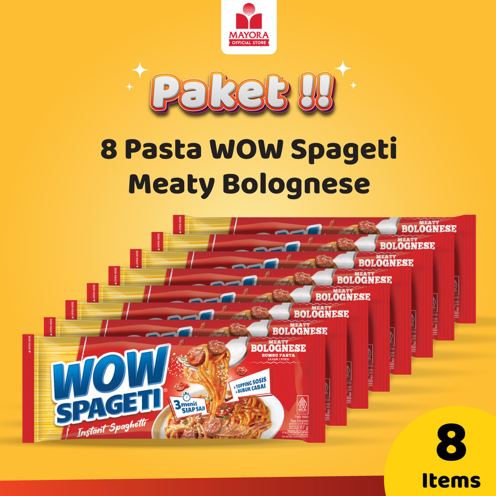 

PAKET 8 Pasta WOW Spageti Meaty Bolognese