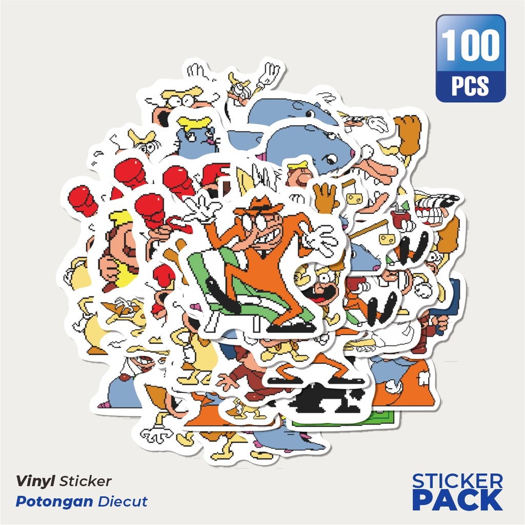 

MURAH 100 PCS Stiker Pizza Tower V34 Waterproof Aesthetic- Untuk Laptop, Motor, dan Helm - Paper Stationery Pack