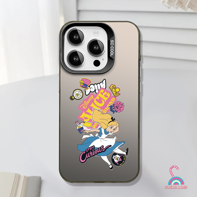 【OPPO】Anti-collision softcase protective case Casing HP stickers Creative Alice in Wonderland patter