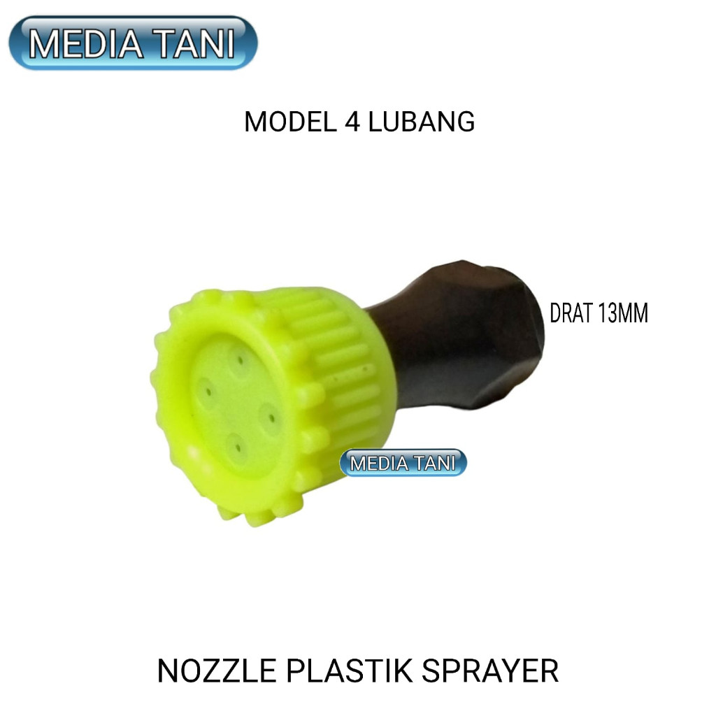 Nozzle sprayer kabut pertanian kepala spuyer semprotan pertanian plastik lubang 4 PLASTIK