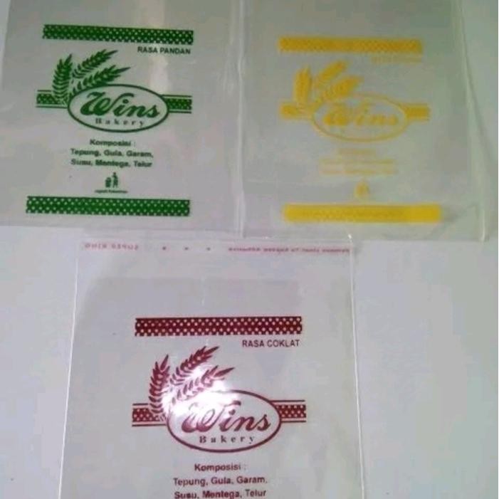 

plastik OPP roti sablon custom (500pcs) satu warna - 12x12
