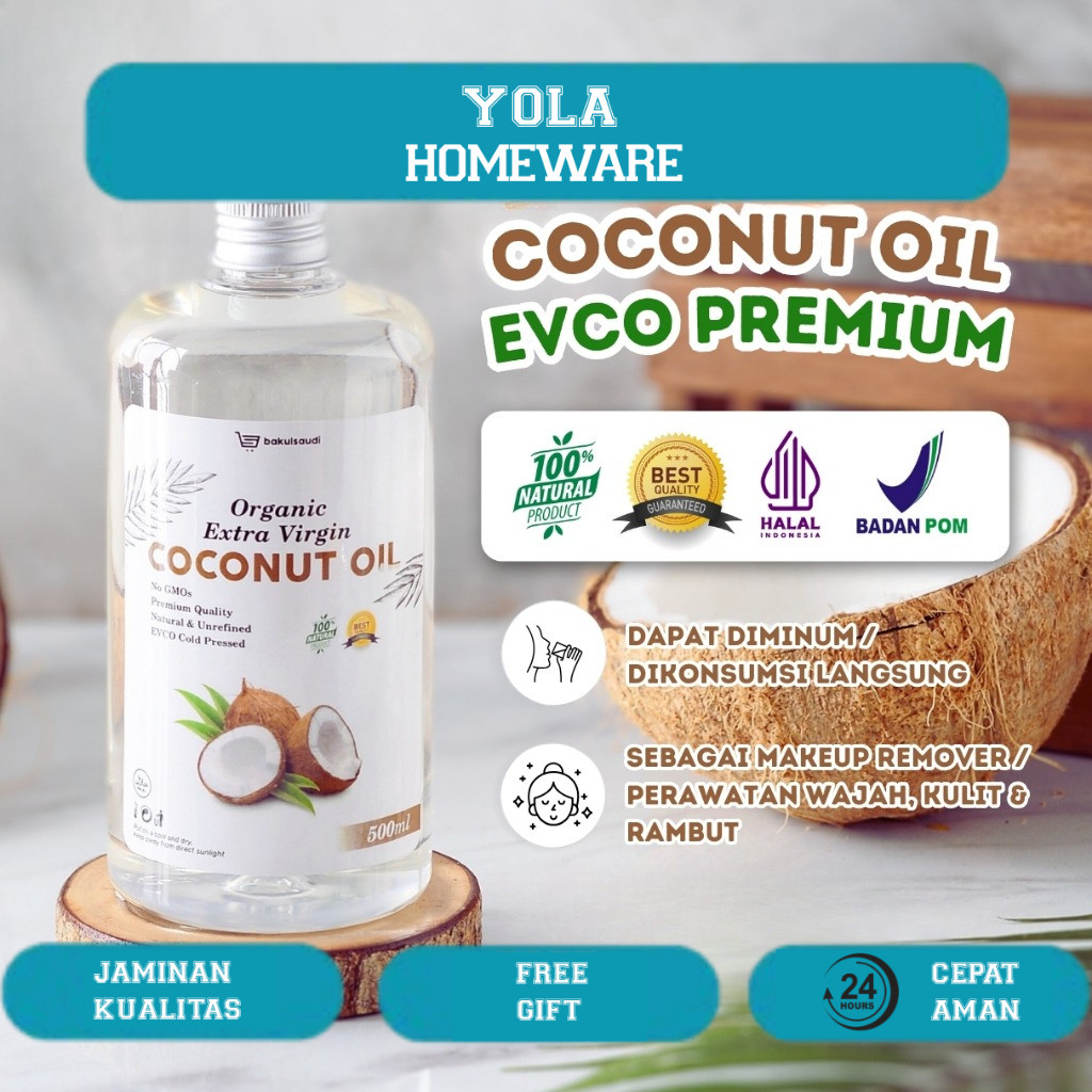 

Extra Virgin Coconut Oil Cold Pressed Premium Organic VCO EVCO Ekstra Virgin Minyak Kelapa Organik