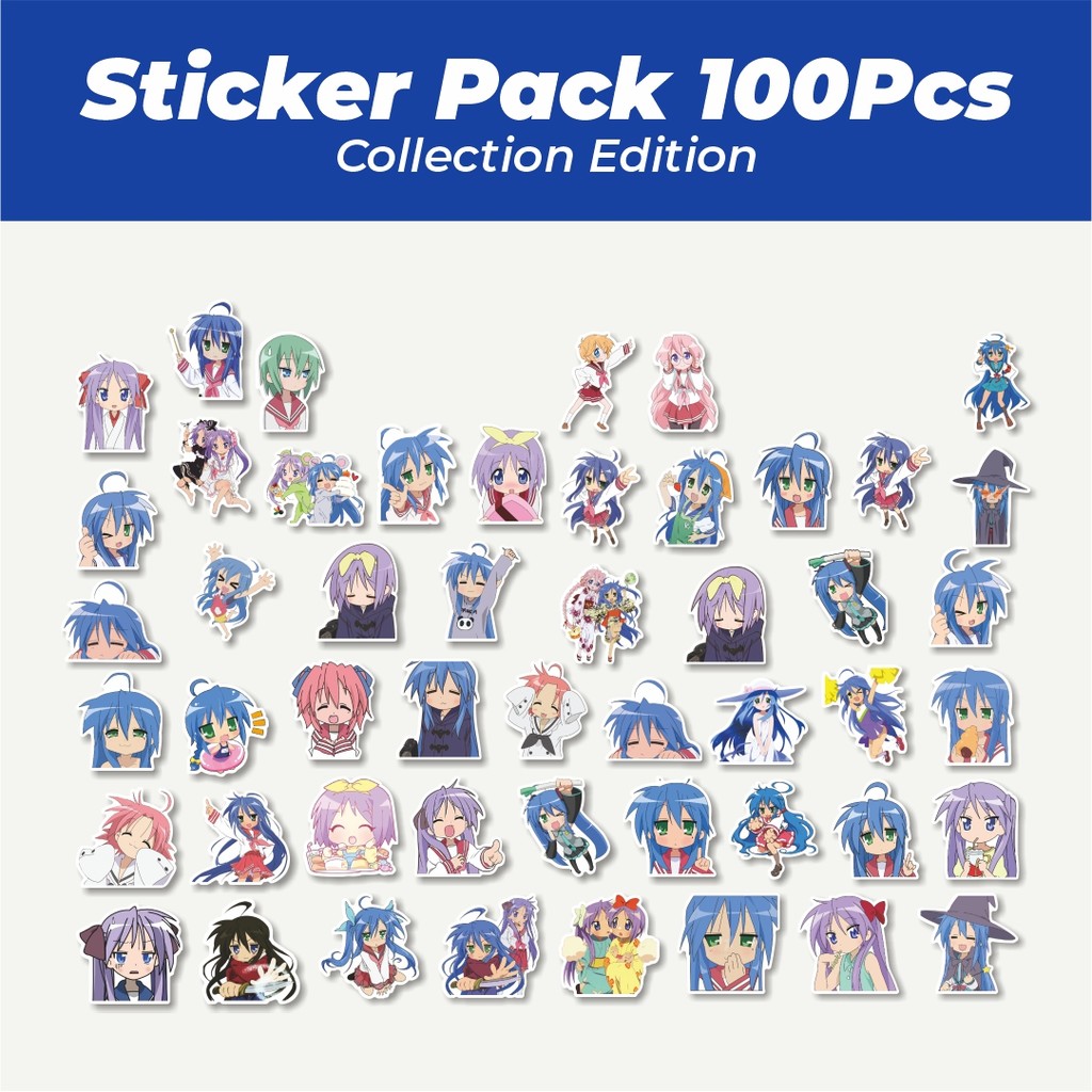 

Hot Stiker Anime Lucky Star Char Mix 01 Lucu Anti Air Stikers Berperekat Waterproof Sticker Decal Buat Motor Helm Buku Journal Koper Casing HP Laptop Botol Minum