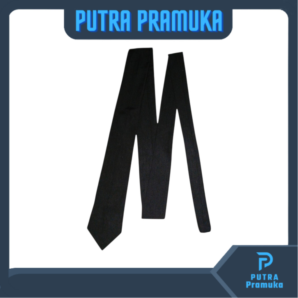 Dasi Hitam Panjang Polos 140cm Bahan Bagus Famatex Ospek