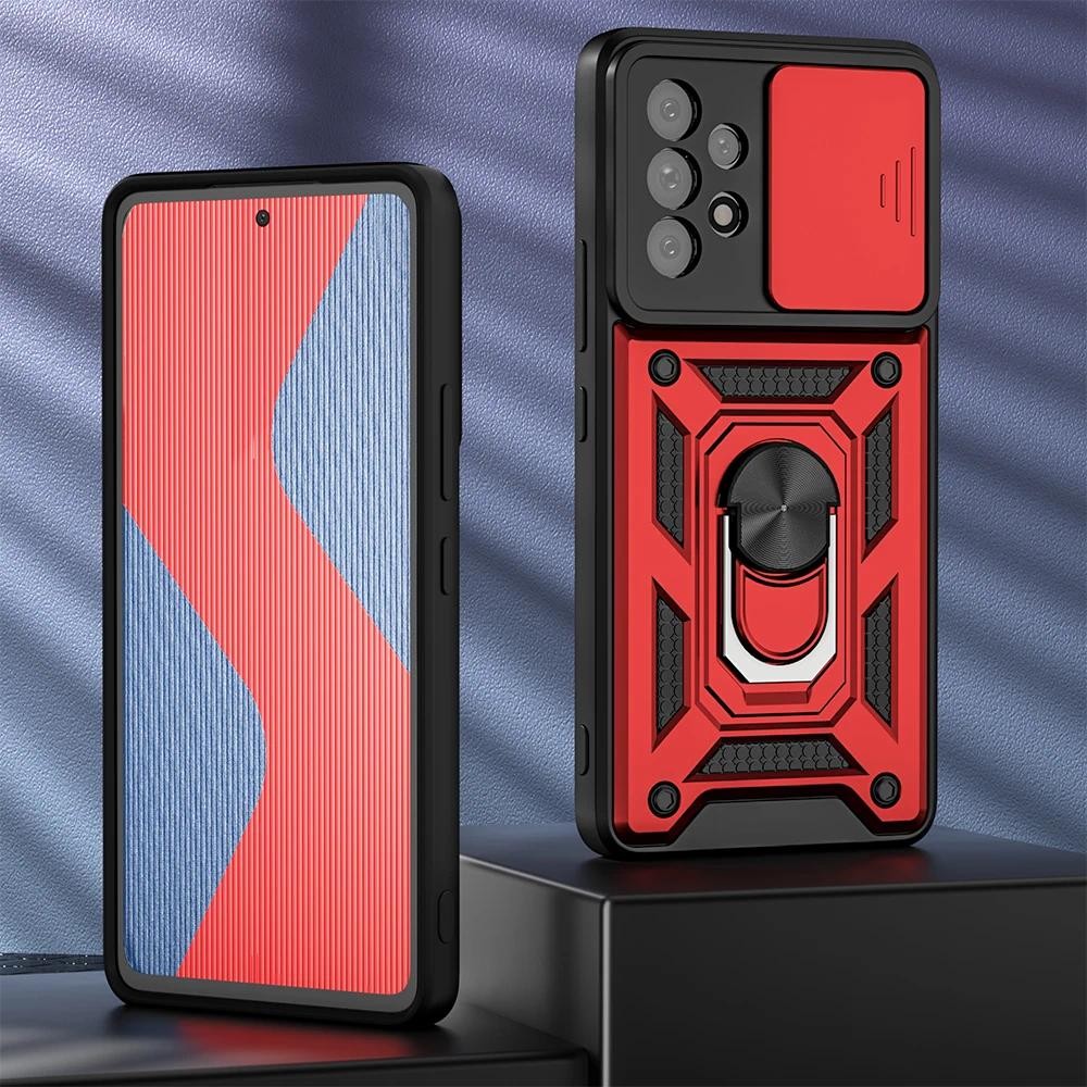 New Phone casing  Samsung A23 A13 4G A53 A73 A33 5G Slider Camera Protection Metal Armour Magnetic 3