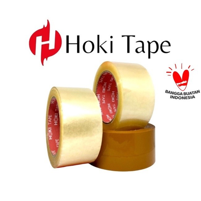 

48 * 100 Yard LAKBAN Bening dan Coklat Hoki Tape 48mmx100yard x 48mic ful -Ukuran Terjamin-