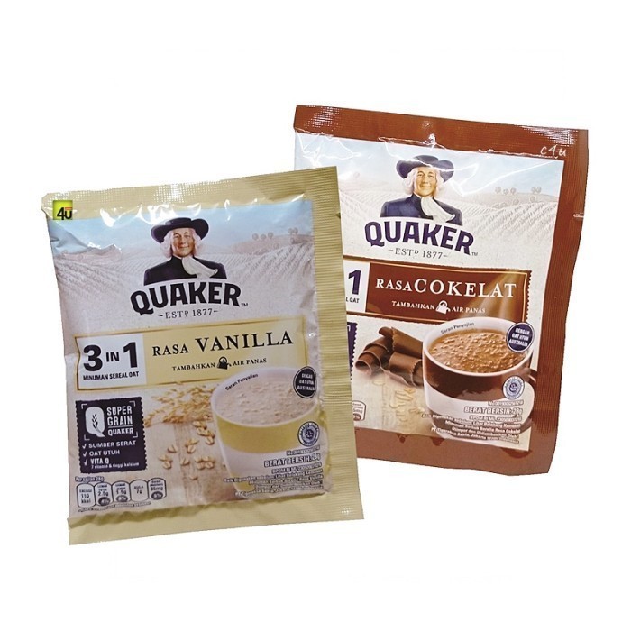 

Quaker 3in1 @28g sachet isi 5