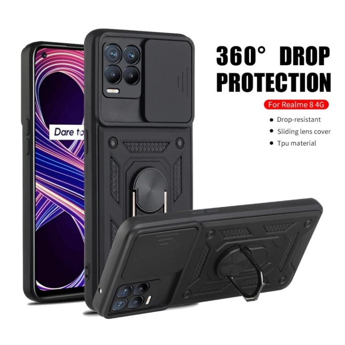 Robot Case Realme 5 5i 5s 8 8i Pro 4G 5G Casing Cover Pelindung Kamera