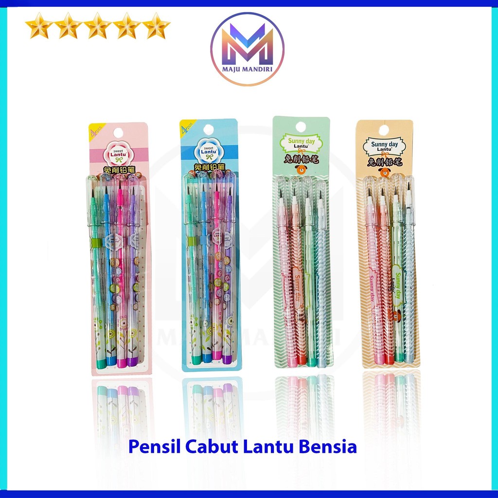 

Pensil Cabut Motif 1 Set Isi 4 Pcs / Pensil Susun