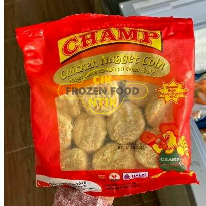 

Champ nugget coin 200 gram Frozen food cik ntik Jambi cemilan jajanan seblak korea jepang
