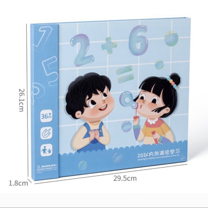 Ones Mainan buku magnet abc belajar menulis membaca alfabet wooden - ANGKA 123