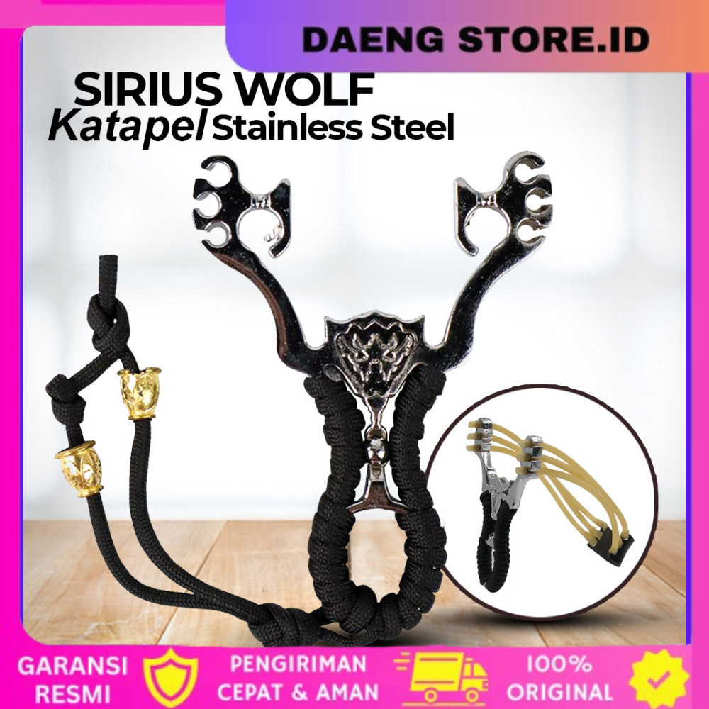 Katapel Stainless Steel Ketapel Berburu Plintengan Burung Ikan dengan Laser Allumunium-COD