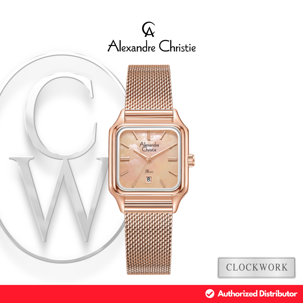 Jam Tangan Wanita Alexandre Christie Passion AC 2B48 LDBRGMD Rantai Pasir / Mesh Strap Casual Elegan