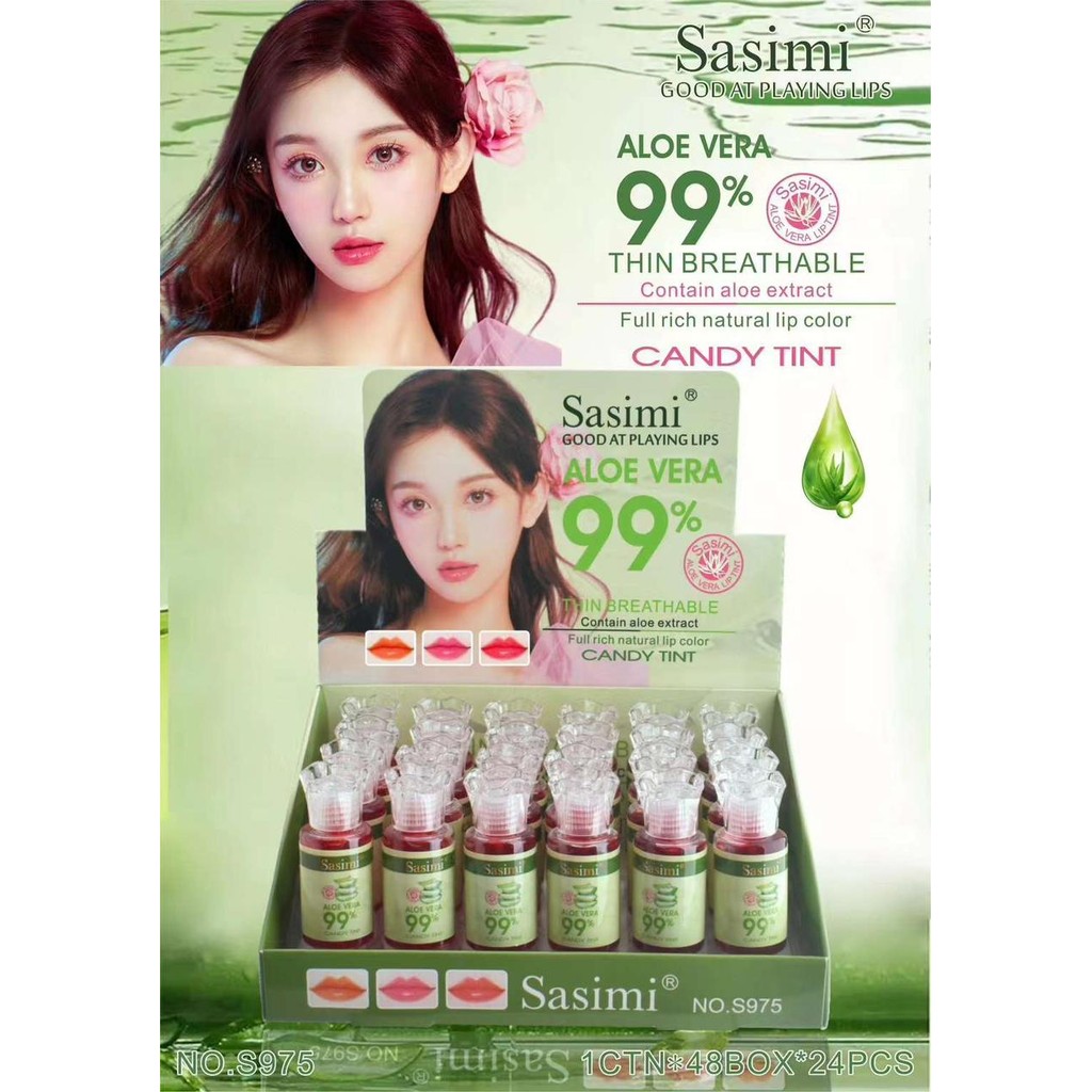 Lip Candy Sasimi Aloe Vera 99% - Lip Gloss Sasimi - Lip Tint Sasimi
