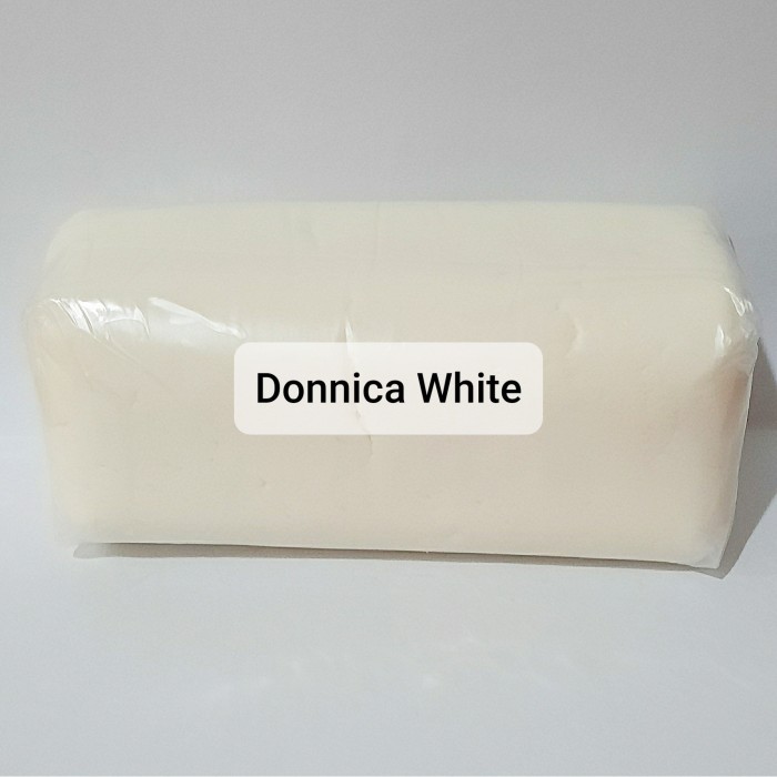 

✨TERLARIS -Fondant Merah / Fondant Hitam / Fondant 500 gr merk Donica Gula Dekor - Putih