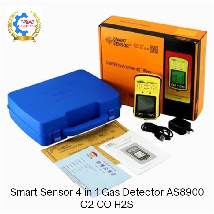 

Smart Sensor 4 in 1 Gas Detector AS8900 O2 CO H2S LEL Tester AS-8900