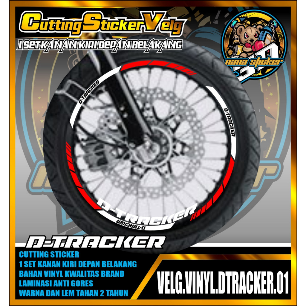 STIKER VINYL VELG DTRACKER CUTTING STICKER VELG DTRACKER CUTTING VARIASI 01