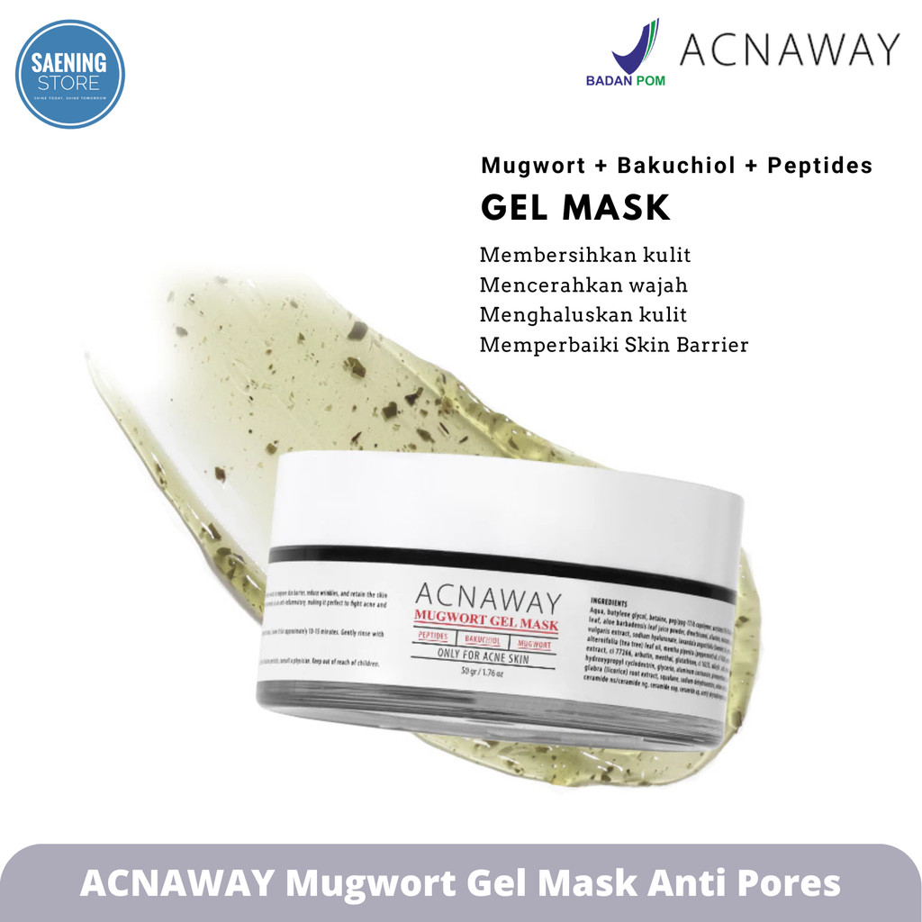ACNAWAY Mugwort Gel Mask Anti Pores Masker Gel Masker Mugwort Wash off mask [BPOM]