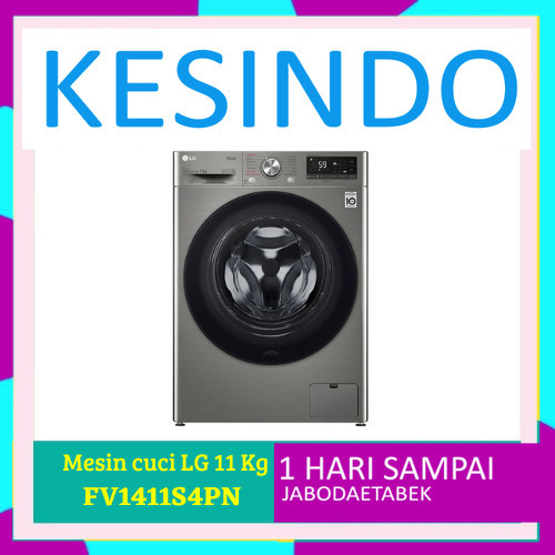 LG FV1411S4PN MESIN CUCI FRONT LOADING 11 KG LG THINQ AI STEAM AI DD+
