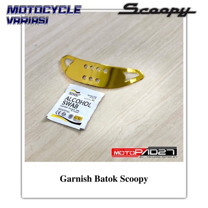 Garnish Batok Scoopy Garnis Scoopy 2022 Garnish Mahkota Scoopy - Gold