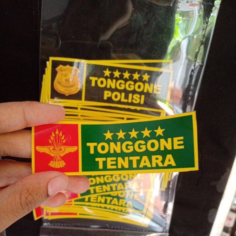 STIKER PLAT NOMOR TONGGONE TENTARA TONGGONE POLISI STIKER KATA KATA VIRAL TERBARU (REALPICT)