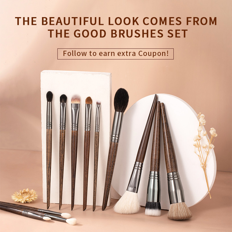 OVW Makeup brushes set Professional Natural goat hair brushes Foundation Powder Contour Eyeshadow ma