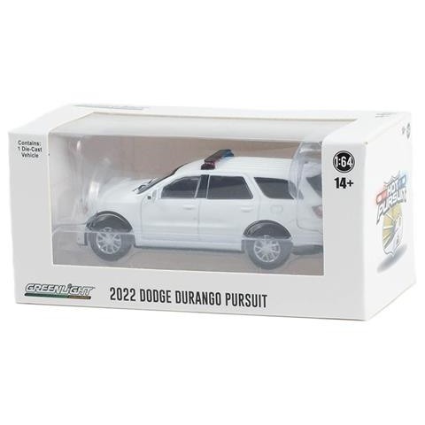 Diecast Police - 2022 Dodge Durango Pursuit in White WITHOUT LIGHT AND PUSH BAR 43003