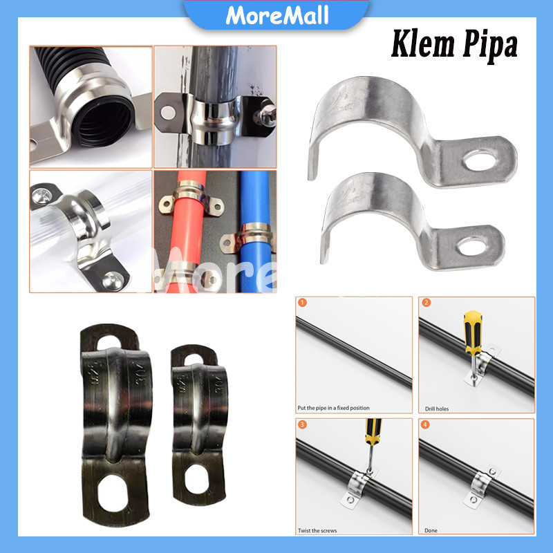 Klem Pipa Stainless Steel/Klem Omega 1/2" 3/4"