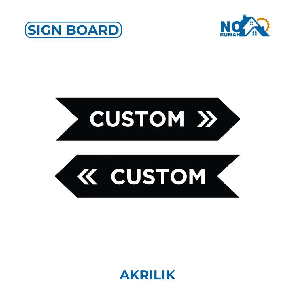 

Custom Tulisan Arah Panah Papan Sign Board Akrilik Print Label Acrylic Plat Penunjuk Petunjuk Rambu