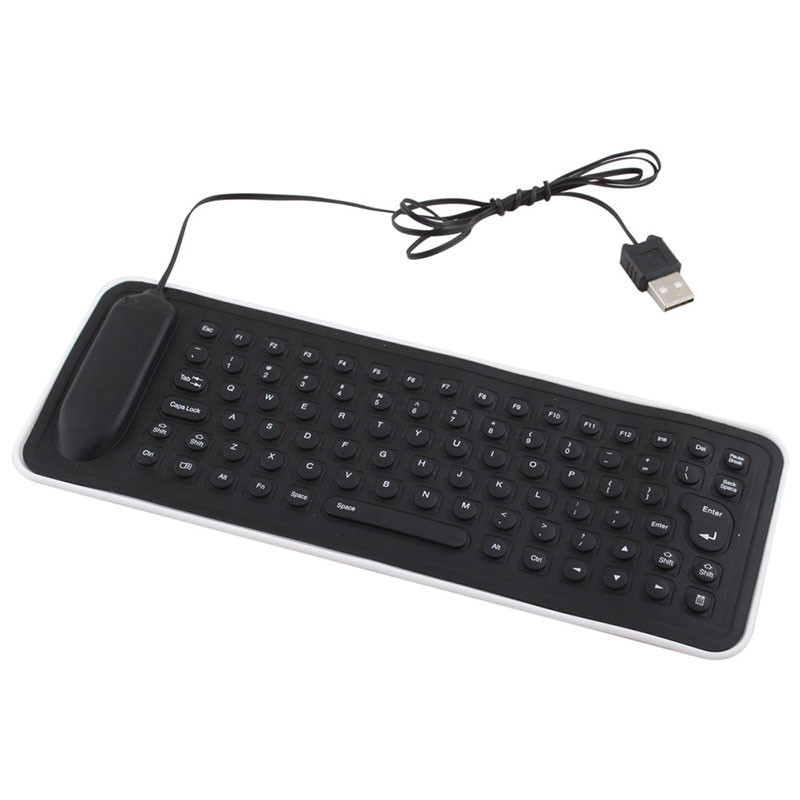 Portable Mini USB Flexible Keyboard Waterproof Silicone Keyboard PC Foldable Gaming Keyboard for Lap