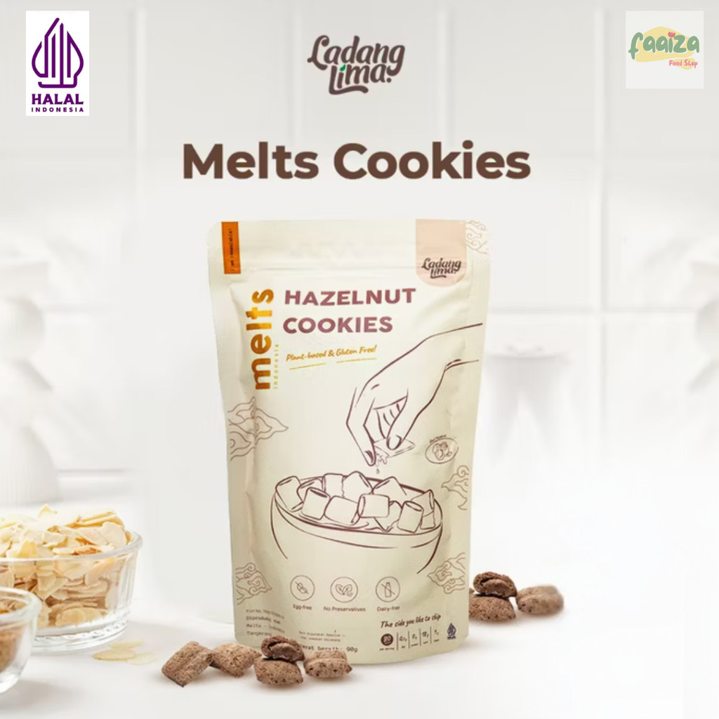 

Ladang Lima Melts Hazelnut Cookies Cokelat 90gr Gluten Free