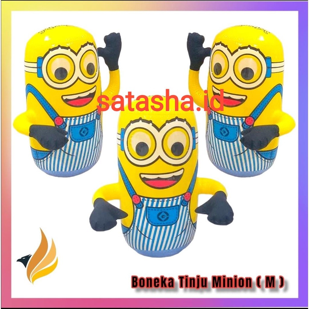 mainan anak tiupan tinju karakter minion murah/mainan anak tiupan tinju minion