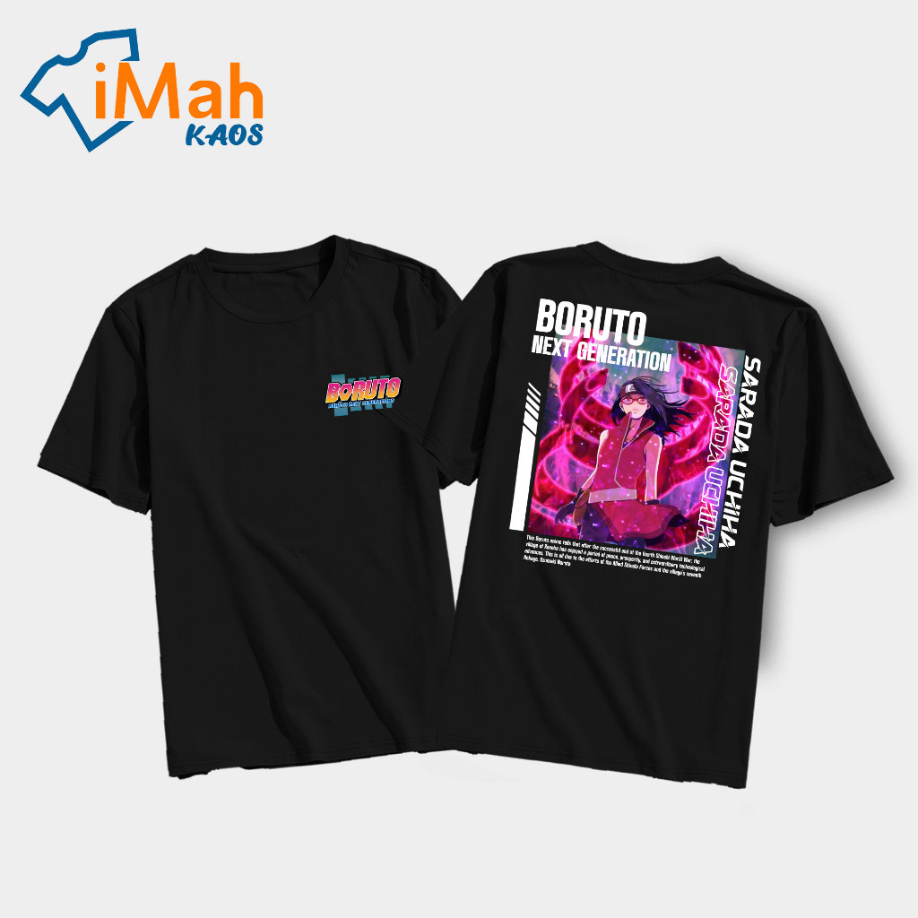 Housemith - KAOS ANIME BORUTO [ Sarada Uchiha ] - Kaos Anime BORUTO Pria & Wanita | Kaos Distro Japa
