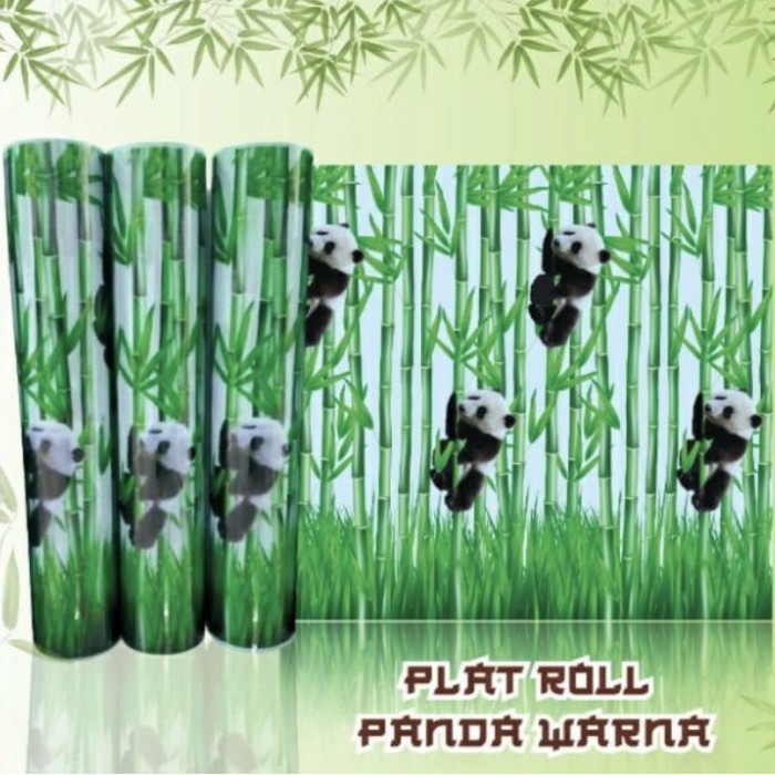 Fiber Pagar Plastik Motif Panda / Fiber Penutup Pagar Motif Panda - Lebar 50cm