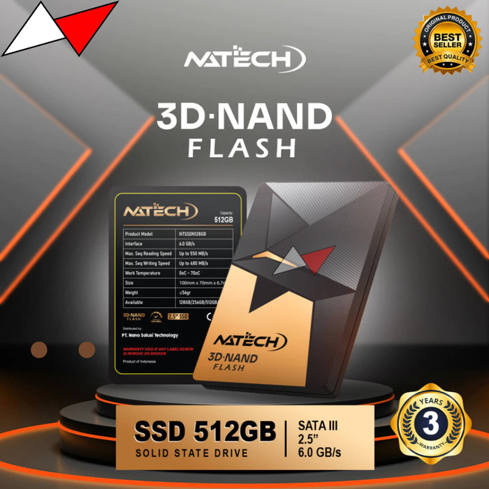 SSD Natech 512gb SATA | SSD Laptop Komputer Natech 512gb sata